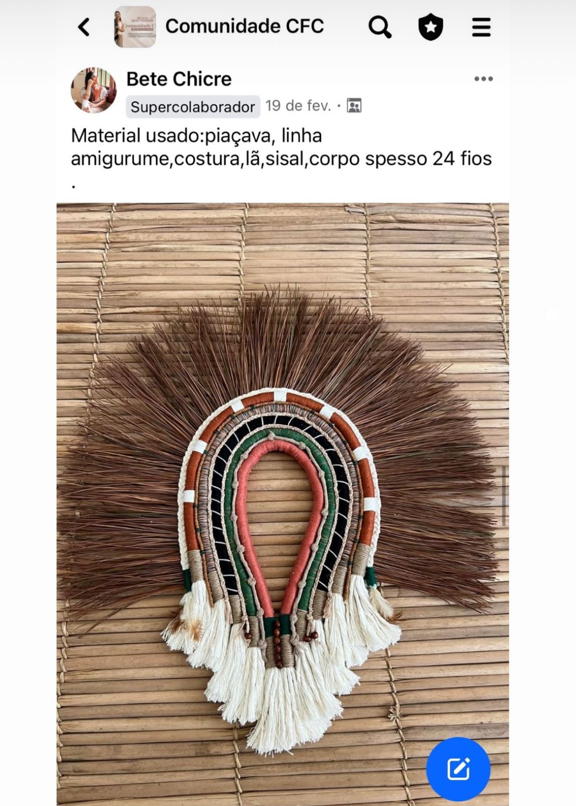 Peça feita por aluna do método