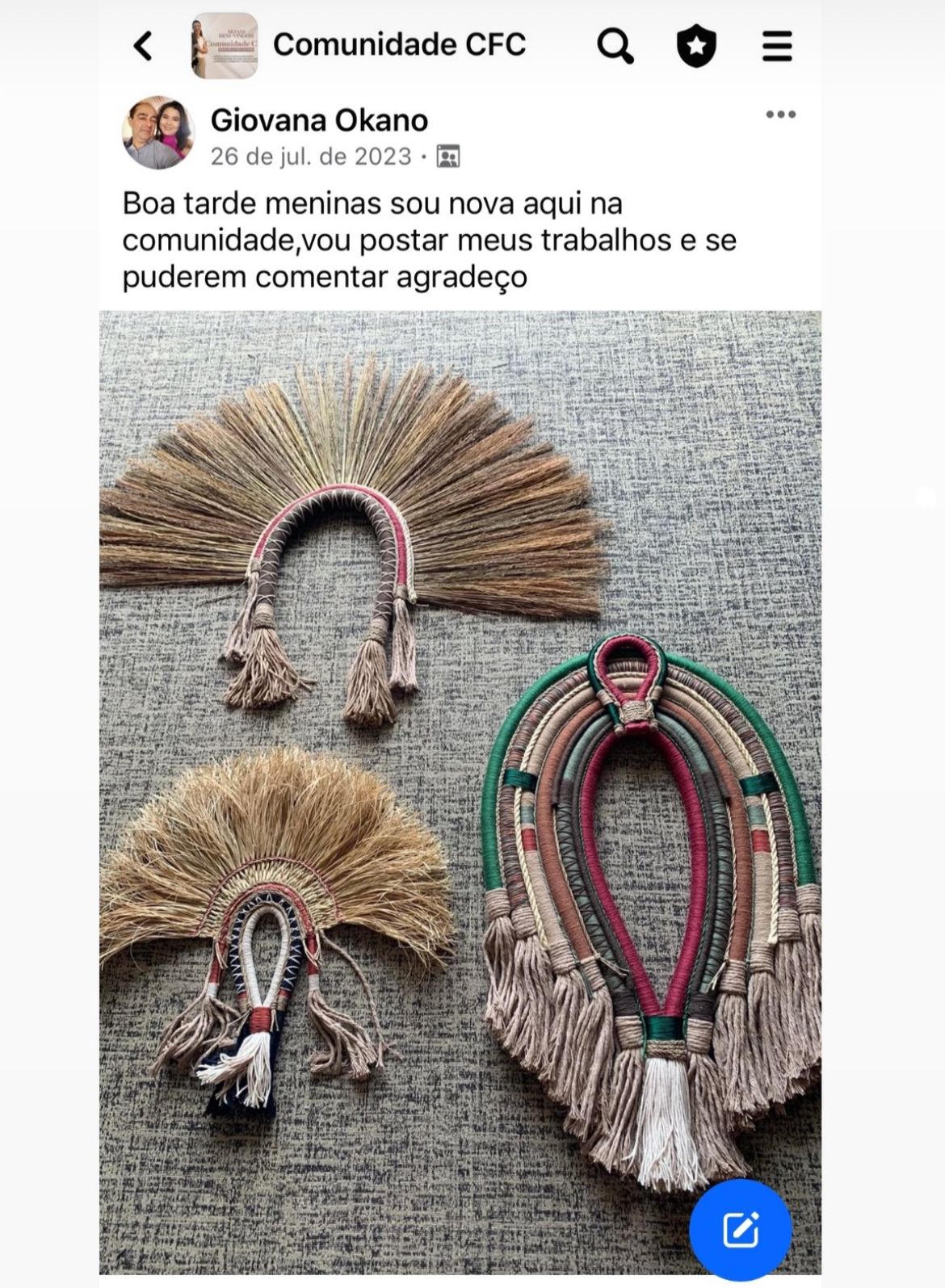 Peça feita por aluna do método