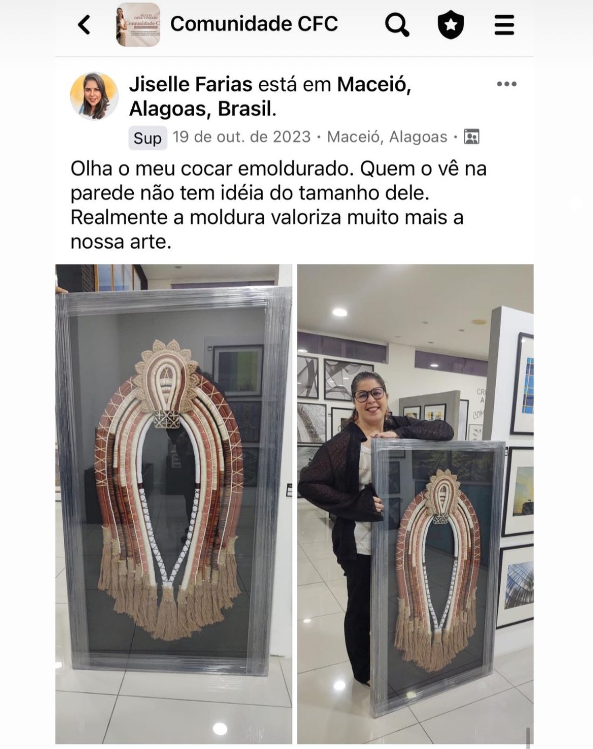 Peça feita por aluna do método