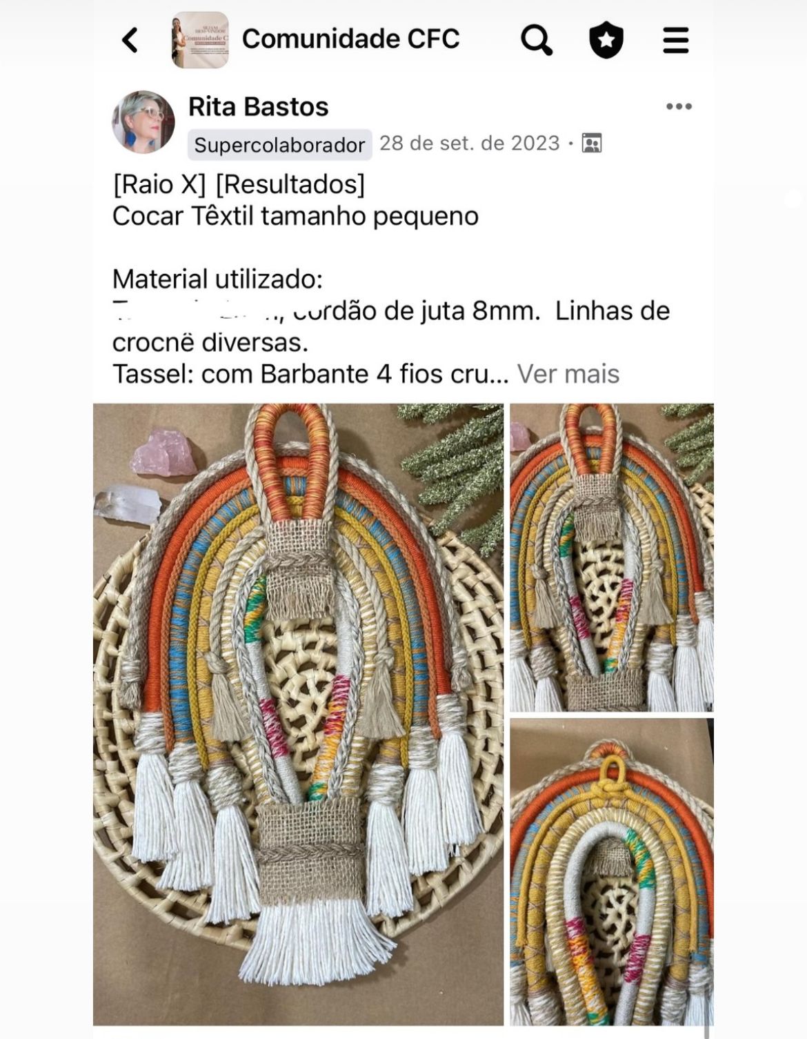 Peça feita por aluna do método